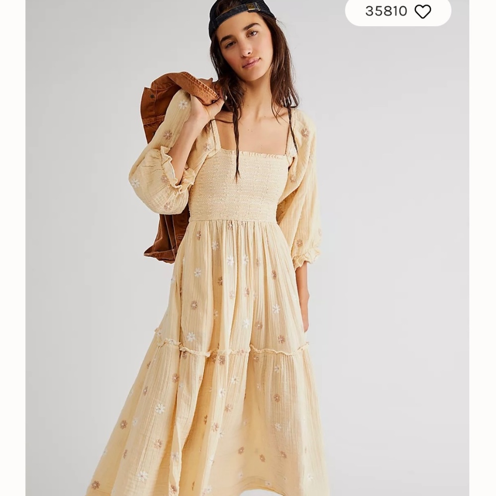 Free People Dahlia Embroidered Maxi Dress